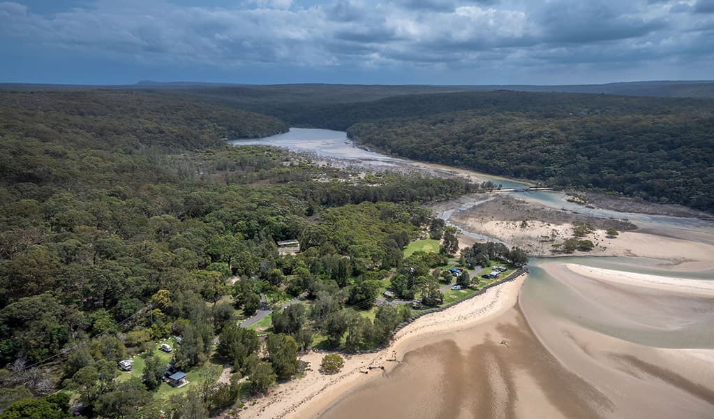 Powered campsites at Bonnie Vale