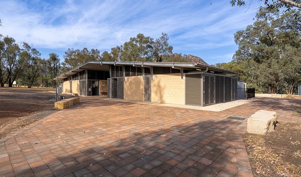 Kangaroos and campsites at Camp Blackman