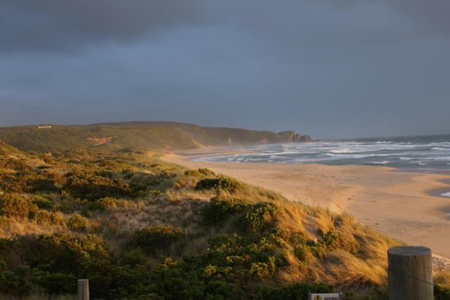 Johanna Beach and coastline near the campground