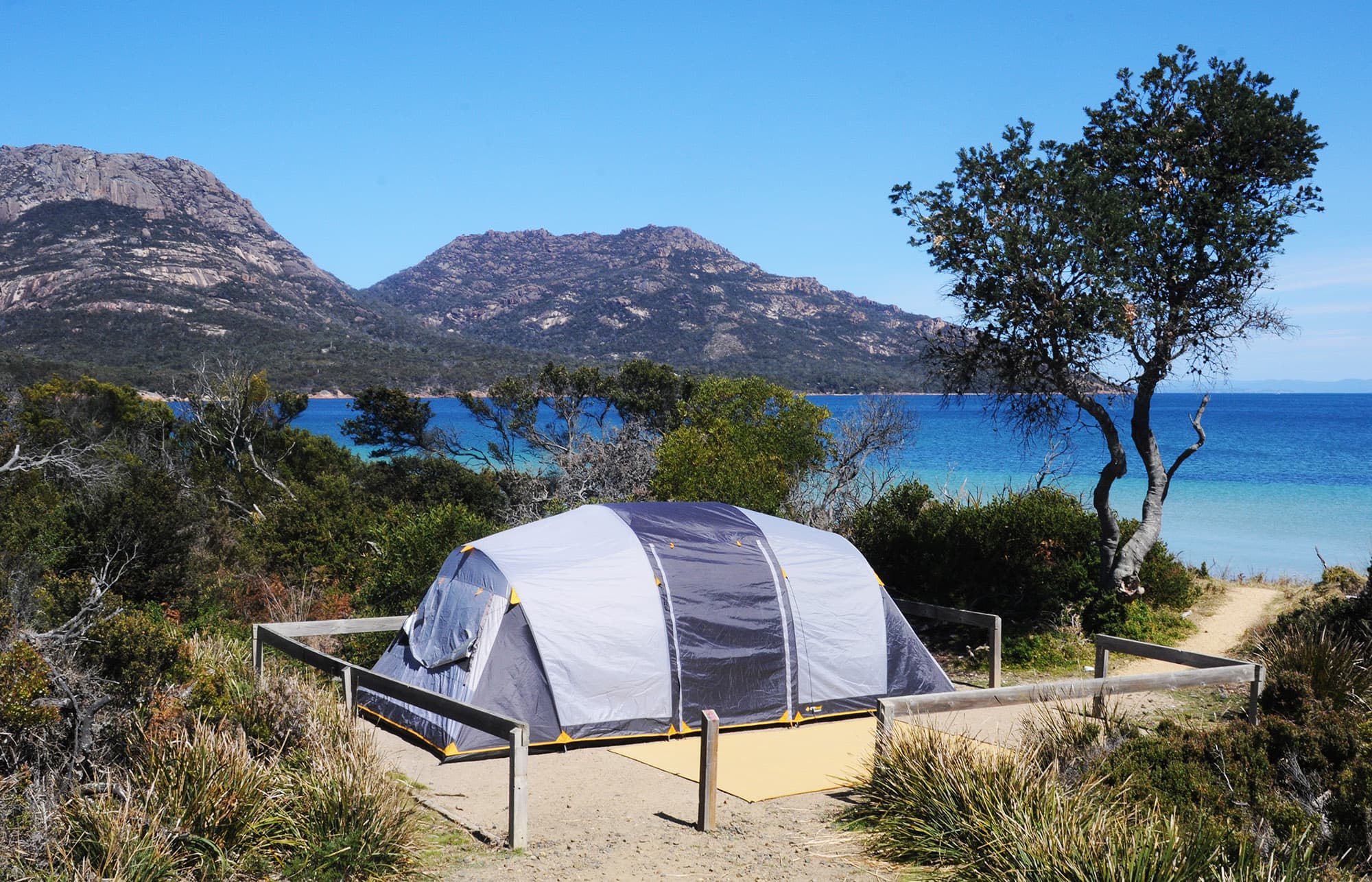Richardsons Beach Camping Area in Freycinet National Park
