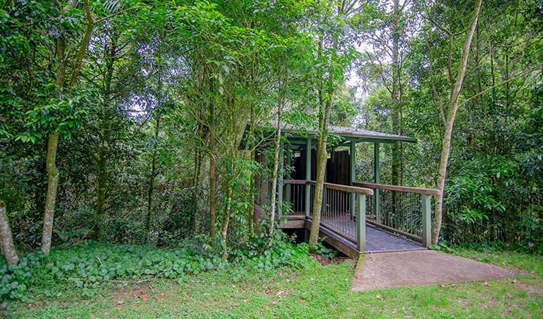 Non-flush toilet facilities at Forest Tops campground, Border Ranges National Park. Photo credit: John Spencer © DPIE