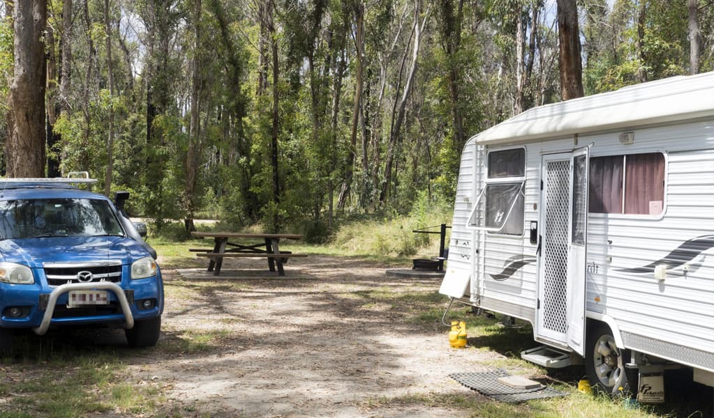 Camping at Native Dog campground, Cathedral Rock National Park. Photo: Leah Pippos, © DCCEEW