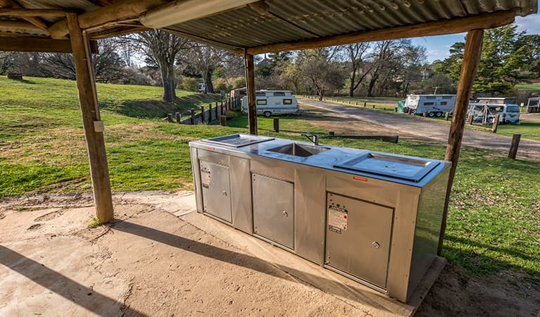 Barbecues at Village campground, Hill End Historic Site. Photo: John Spencer/OEH