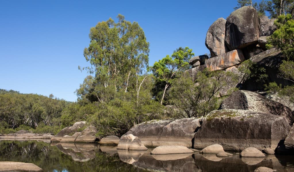 The Severn River at Lemon Tree Flat campground in Kwiambal National Park. Photo: Simon Scott © DCCEEW