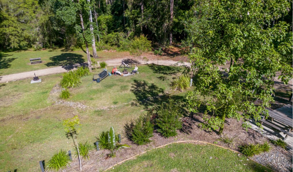 Aerial view of Cutters Camp campground. Credit: John Spencer © DPE