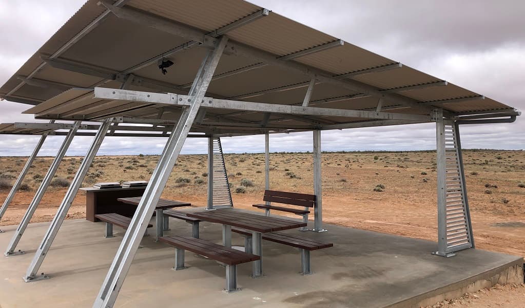 A picnic area at Caryapundy lookout campground, Narriearra Caryapundy Swamp National Park. Photo: Dan Hough © DPIE
