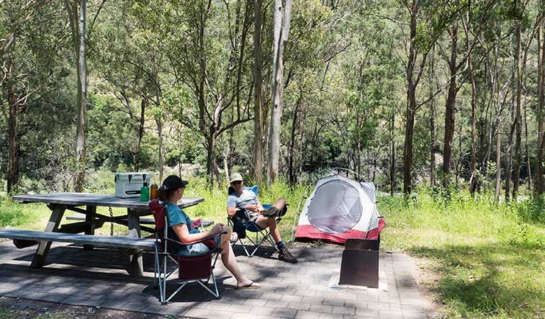 Halls Peak campground in Oxley Wild Rivers National Park. Photo: Leah Pippos © DPIE