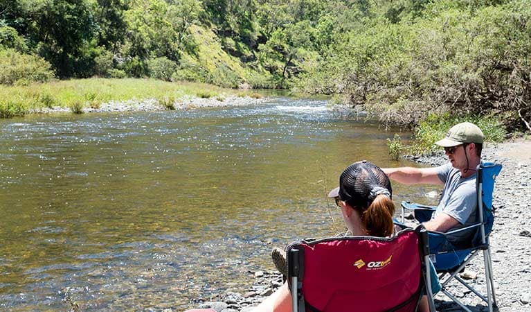 Halls Peak campground in Oxley Wild Rivers National Park. Photo: Leah Pippos © DPIE