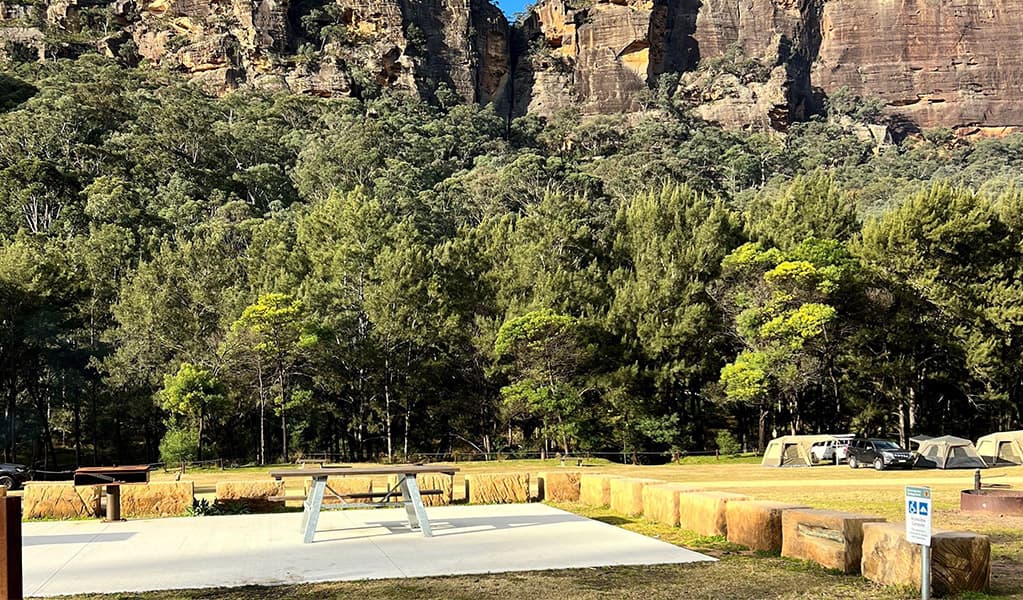 One of the wheelchair-accessible sites at Coorongooba campground. Credit: © DCCEEW