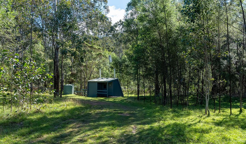 Toilet block at Blue Gums campground in Yengo National Park. Credit: Allan Chawner © DCCEEW