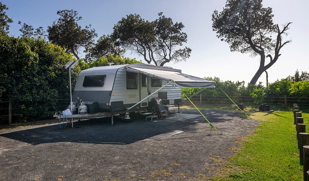 A caravan site at Illaroo campground. Credit: John Spencer © DCCEEW